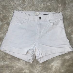 H&M white high waist shorts